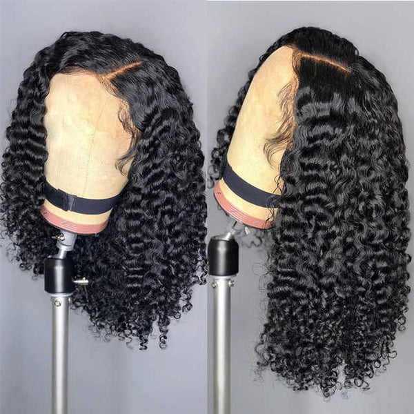 13*4 HD Curly Lacefront Bob Wig 200%